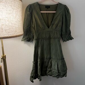 Majorelle Green Eyelet Dress